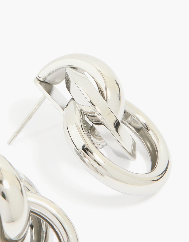 Lovisa - Waterproof Stainless Steel Knotted Link Drop Earrings