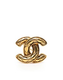 Pre-Loved by Azura Reborn - Pre-Loved CC Quilted Gold Plated Brooch