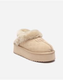 Ozwear Connection Uggs - Ugg Coquette Matelassé Logo Platform Slipper (Detachable Feature)