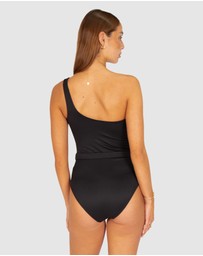 Baku Swimwear - Rococco Belted One shoulder One piece Swimsuit