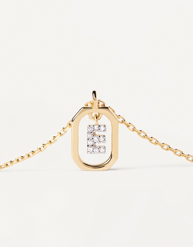 PDPAOLA - Mini Letter E Gold Necklace