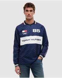 Tommy Hilfiger - Geometric Flag Print LS Rugby Shirt