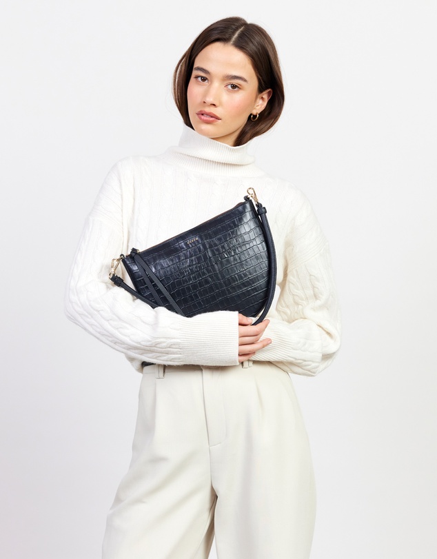 SABEN - Gani Shoulder Bag Black Croc