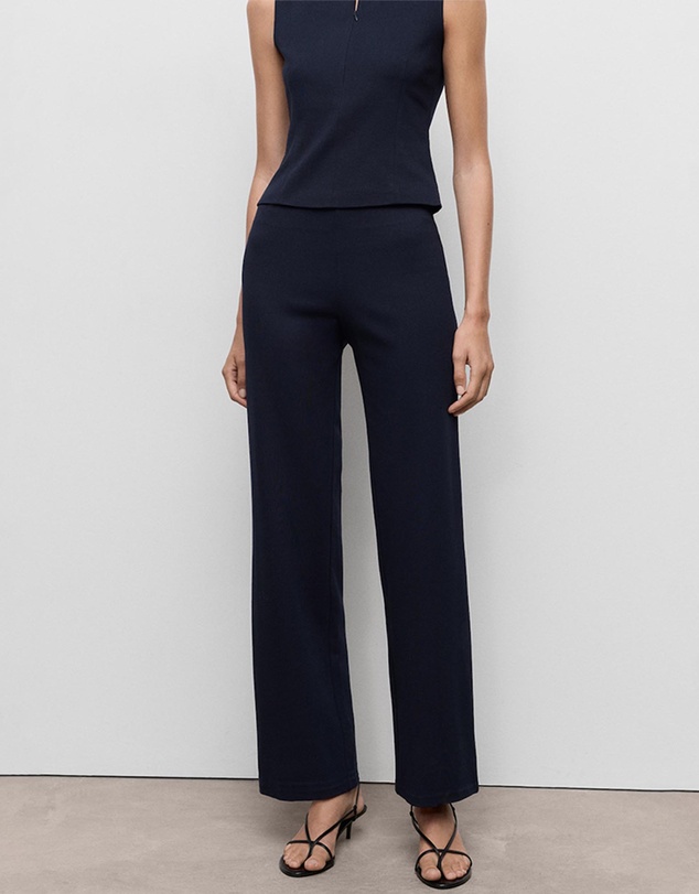 M.N.G - Straight-Fit Trousers With Elastic Waist
