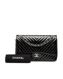 Pre-Loved by Azura Reborn - Pre-Loved Jumbo Classic Chevron Patent Double Flap