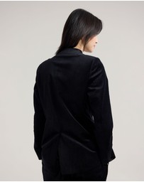 Oxford - Raffi Velvet Collarless Blazer