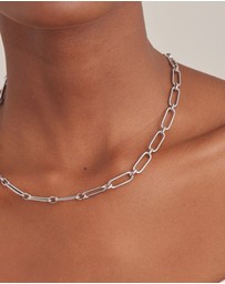 Ania Haie - Ania Haie Silver Cable Connect Chunky Chain Necklace