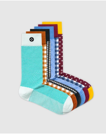 Sockdaily - Rebellion 6 Pack Crew Socks