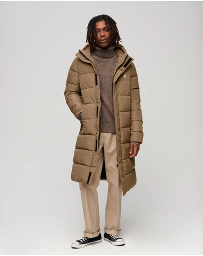 Superdry - HOODED LONGLINE SPORTS PUFFER