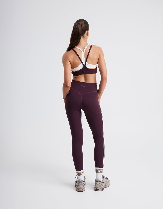 Upstate - Air Sculpt Strappy Layered Crop - Merlot
