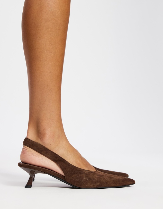 AERE - Suede Slingback Heels