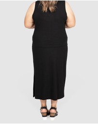 Love Your Wardrobe - Chelsea Rib Knit Midi Skirt