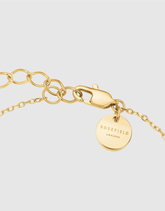 Rosefield - Modern Pearl Circle Gold-Tone Bracelet