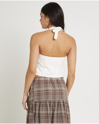Subtitled - Delilah Denim Halter Neck Top