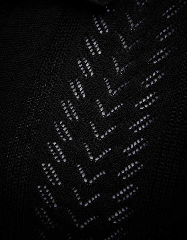 Politix - Pointelle Panelled Trophy Neck Knit