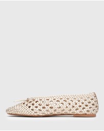 Betts - Georgia Leather Woven Ballet Flats