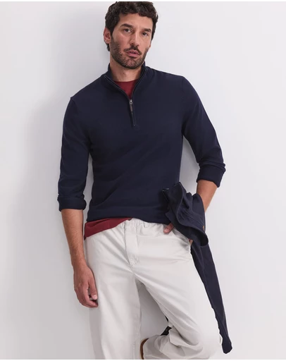 Sportscraft - Merino Quarter Zip Knit