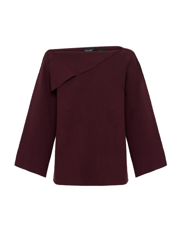 Oxford - Laura Knitted Folded Collar Top