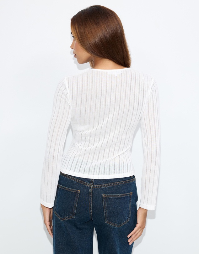 Dazie - Bondi Sheer Long Sleeve Top