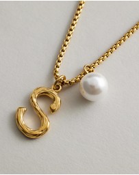 Zahar - Pearl Letter S Necklace