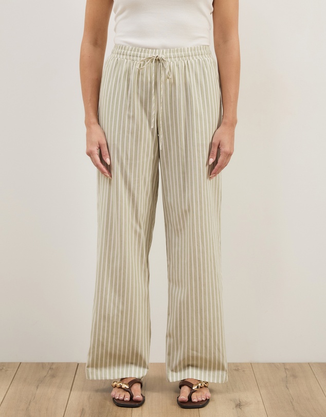 Atmos&Here - Elis Cotton Pants With Drawstring Detail At Waist