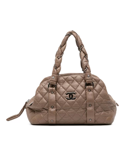 Pre-Loved by Azura Reborn - Pre-Loved Distressed Lambskin Lady Braid Bowler Bag