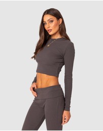 EDIKTED - Coffee Break Ribbed Top