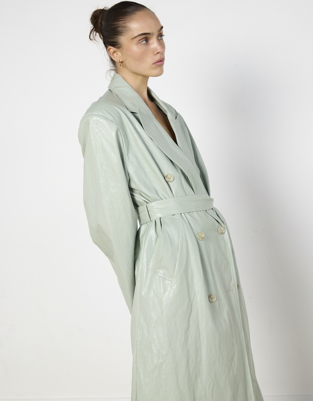 Cirkular - Pre-Loved - Source Unknown Faux Leather Trench