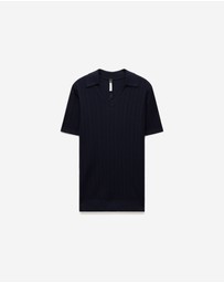 Calibre - Collared Technical Knit Polo Parchment