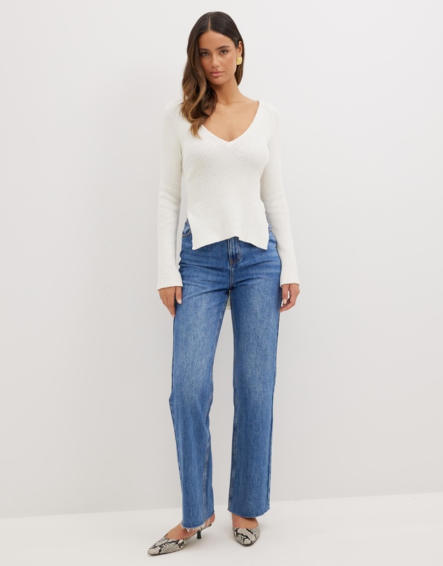 Dazie - Twinkle Tie Back Knit Top