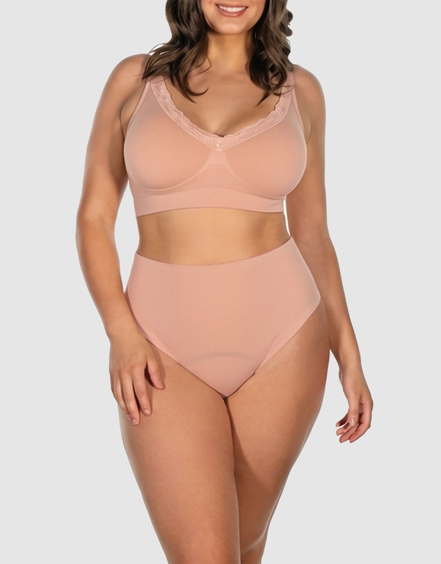 B Free Intimate Apparel - Super Soft Brushed Period High Cut Briefs