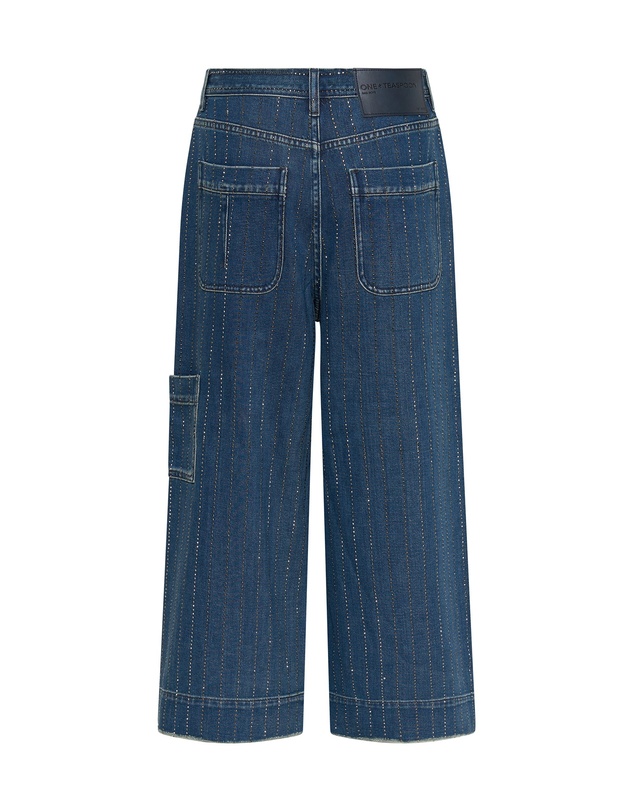ONE TEASPOON - Bad Boys High Waist Wide Leg Denim Jeans - Glitter Highway