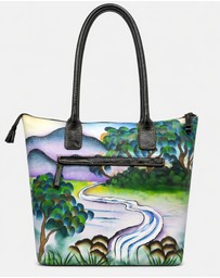 Cobb & Co - Zebra Hand Painted Leather Tote