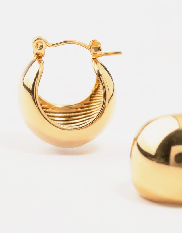 Lovisa - Waterproof Gold Plated Stainless Steel Bubble Hoop Earrings