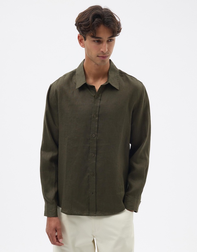AERE - Euro Resort Linen LS Shirt