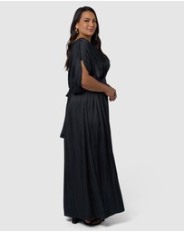 Pink Dusk by Curve Project - Aphrodite Satin Maxi Dress