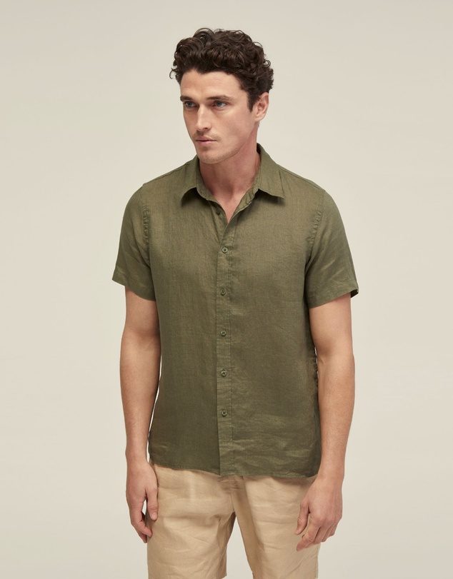 Oxford - Leyton Pure Linen Short Sleeve Shirt