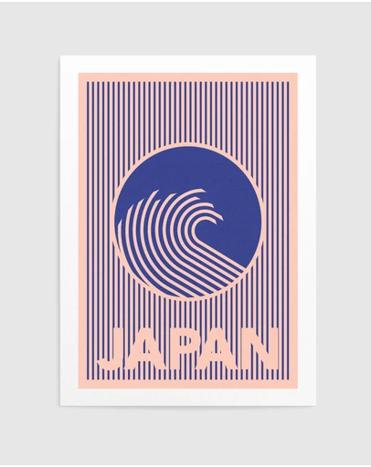 Olive et Oriel - Great Wave Of Japan by Rosi Feist Art Print