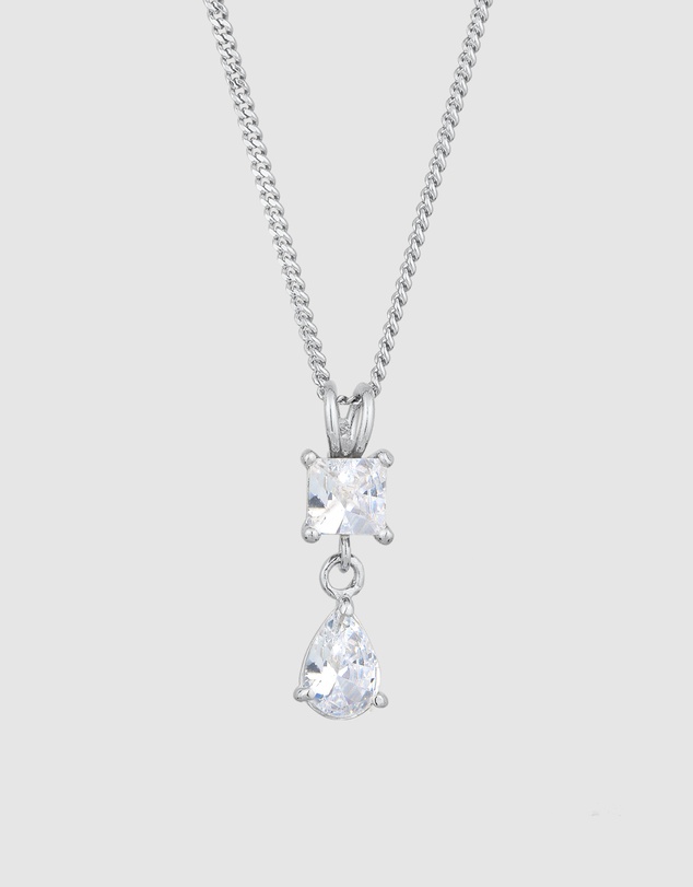 Elli Jewelry - Necklace Crystal Drop 925 Sterling Silver