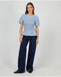 All About Eve - Lipa Stripe Tee Blue