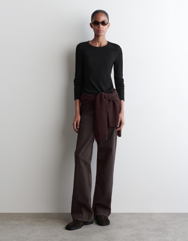 COS - Ribbed Jersey Long-Sleeved Top