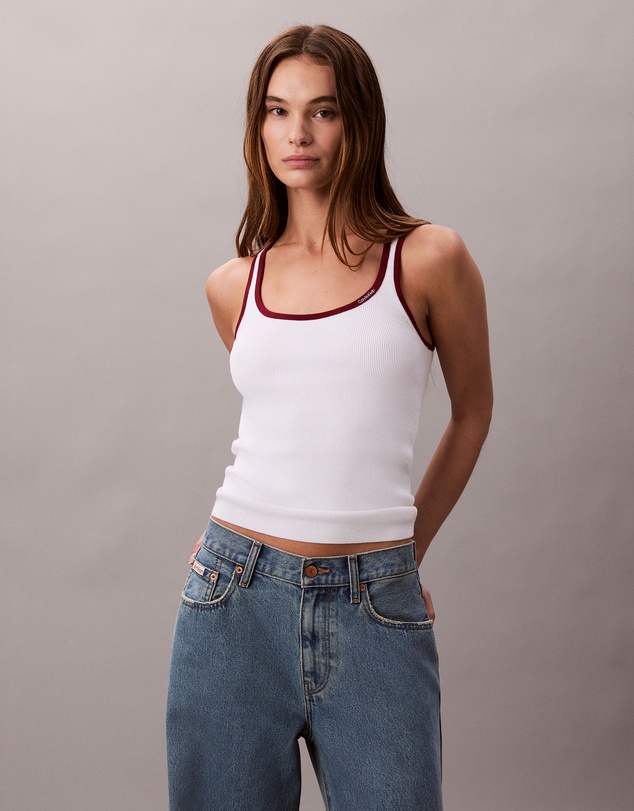 Calvin Klein Jeans - Contrast Trim Ribbed Tank Top