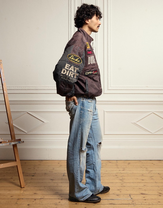 Duke + Dexter - DR4 Trackside Vintage Mauve Bomber Jacket