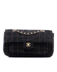 Pre-Loved by Azura Reborn - Pre-Loved CC Choco Bar Suede Stitched Chain Flap