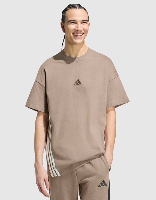 adidas Sportswear - Adidas Kit 3-Stripes Loose T-Shirt