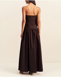 Shona Joy - Campbell Pleated Drop Waist Maxi Dress