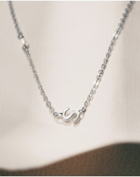 SAINT VALENTINE - Pearl Letter Necklace - Silver