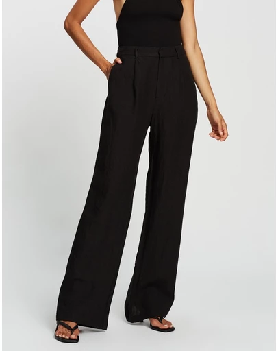 AERE - Straight Leg Linen Pants