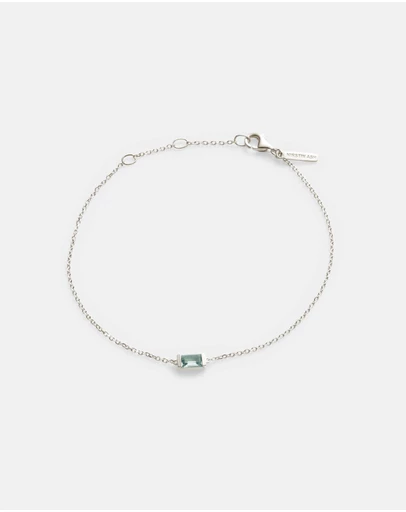 Kirstin Ash - Baguette Birthstone Bracelet March Sky Blue Topaz