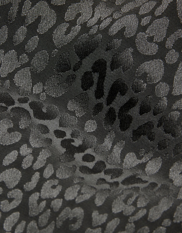 Calibre - Leopard Camp Collar Silk Shirt Zinc